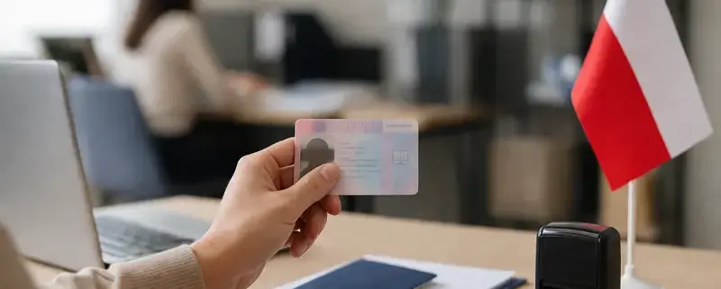 Временная карта побыту по работе в Польше