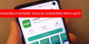 Помощь в Польше. Подать заявление через mZUS