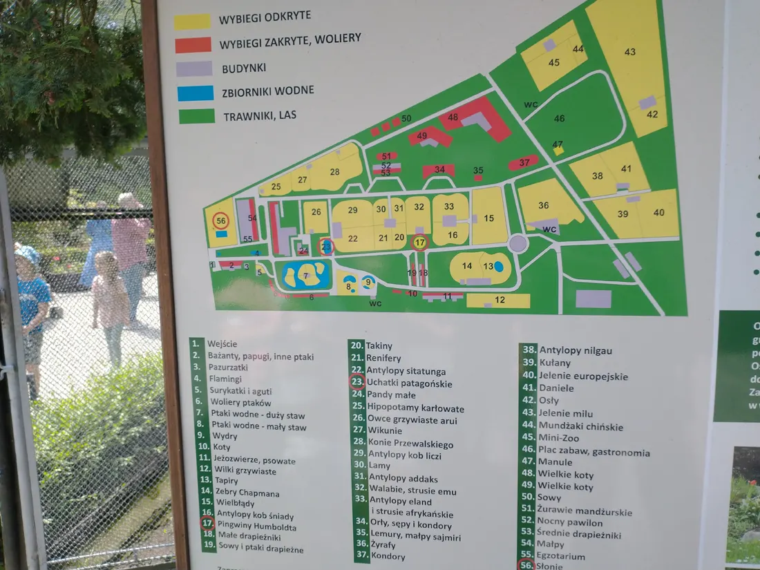 Карта Зоопарка Краков