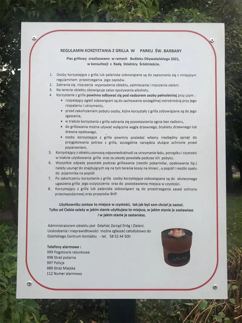 правила разжигания костра для шашлыка в Гданьске