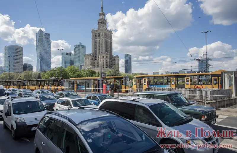 дорожное движение в варшаве