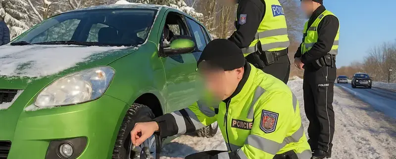 Штрафы в Чехии зимой