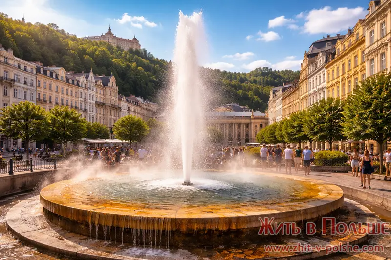 Вржидло (Vřídlo): главный гейзер города